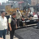 महाराणा प्रताप चौक से रामनगर रोड का निर्माण शुरु, मेयर बाली ने किया निरीक्षण